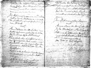(Huwelijksakte Jan Dijkmans / Jo(h)annes Dijckmans (30 jr) & Maria van der Linden (24 jr), 8 februari 1800 (ondertrouw) resp. 23 februari 1800 te Middelbeers)